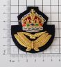 RAF Officers Beret Badge - tudor crown - Wire Embroided