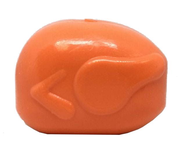 MKB Roasted Turkey Durable Rubber Chew Toy & Treat Dispenser - Medium - Orange - Gobbler