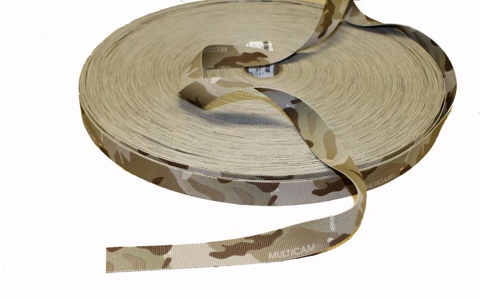 Double Sided Crye Multicam Tropic™ 25mm / 1" Webbing roll