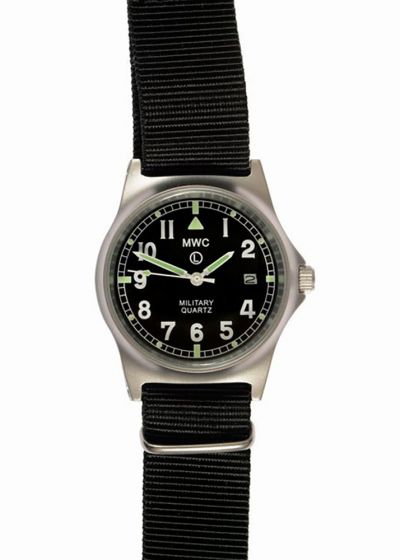 MWC G10 LM Military Watch showing Black Strap