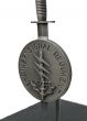 18 (UKSF) Signal Regiment Pewter Coin on Dagger Presentation (Slate Base)