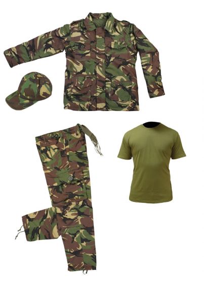 Kids Army Camo Pack 14 - Tshirt, Pants, Jacket and Cap