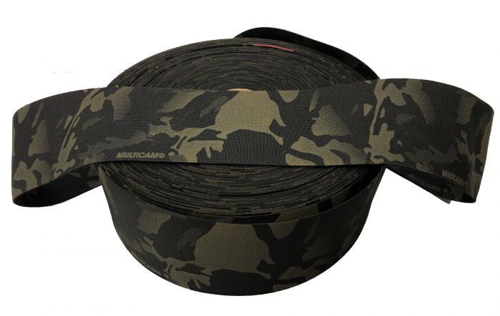 100mm / 4" Double Sided Crye Multicam Black Elastic