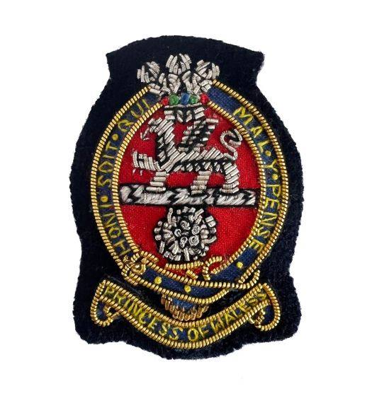 PWRR Officers Wire Embroided Side Hat Badge