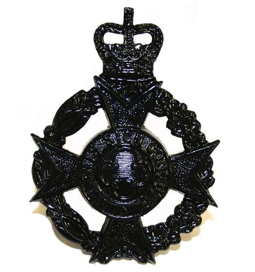 Issue RAChD (Christian) Black Cap / Beret Badge