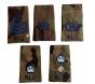 Pair RLC MTP Rank Slides Epaulette - Kings Crown Blue Thread 