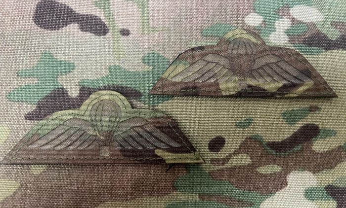 Multicam Laser Engraved British Army Backed Para Wings (Velcro Backed)