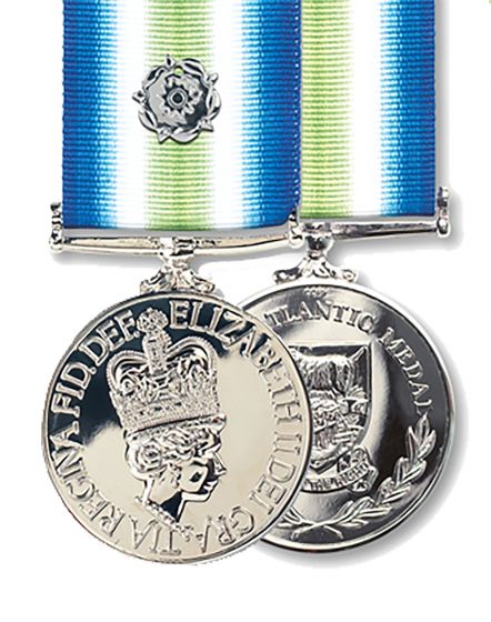 Official FULL SIZE Falklands South Atlantic Medal + Ribbon + Rosette