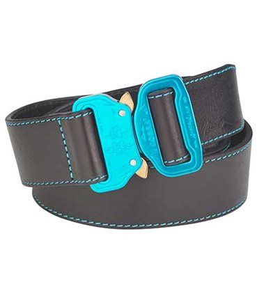 Austrialpin Leather Cobra Belt - (Blue/Green/Black)