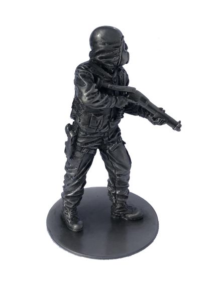 Pewter SAS CRW Figure with Shotgun (Circa 1980) Front Side