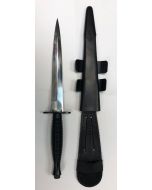 Genuine Fairbairn Sykes Commando Knife - Bright Carbon Steel Blade + Leg Sheath