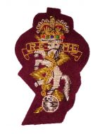 REME Para Airborne Wire Embroided Officers Cap Badge (Maroon)