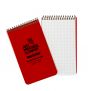 76x130mm Top Spiral 30 Page Modestone Waterproof Notepad (3"x5") Red