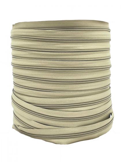 Tan-Number-5-YKK-Chain-Coil-On-A-Roll
