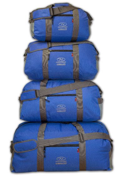 Highlander Cargo 30, 45, 65, 100 litre bag / holdalls in Blue