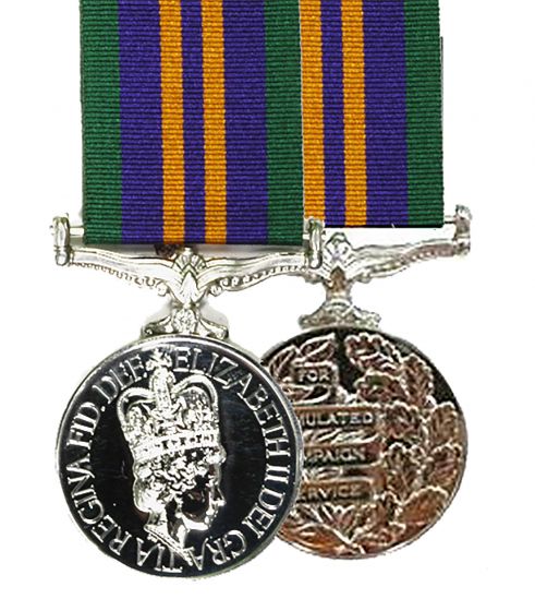 Official Accumulated Campaign Service ACSM Miniature Medal + Ribbon 2011