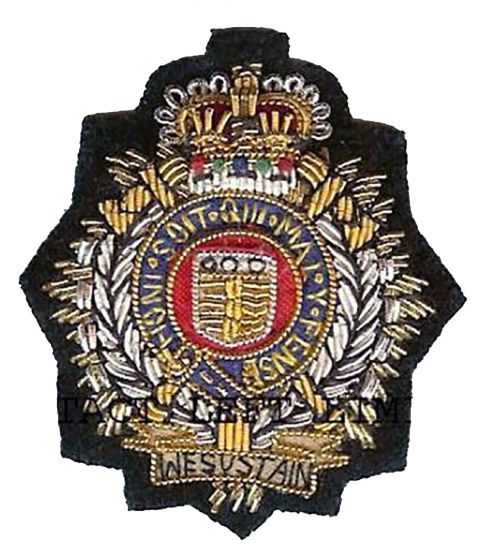 Officers Royal Logistic Corps RLC Wire Embroided Beret Badge