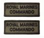 Pair Subdued Royal Marines Commando Rectangle Flash (VELCRO® Brand Hook Backed)