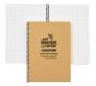 A5 Side Spiral Modestone Waterproof Notepad (100 Pages/50 Sheets) - Military Model - Tan