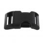 Duraflex 25mm Black Wienerlock Dog Collar Half Buckle - Male Adjustable  (1")