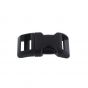 Duraflex 15mm Black Wienerlock Dog Collar Half Buckle - Female Fixed (5/8")