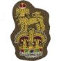 Staff Officers Wire Embroided Khaki Beret Badge