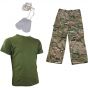 Kids Pack 4 HMTC Trousers, Olive T-shirt & Dog Tags 