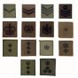 Olive Green VELCRO Brand Hook backed Rank Patch (All Ranks)