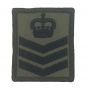 Olive Green Rank Patch (Commando Style) Staff Sergeant / Colour Sergeant