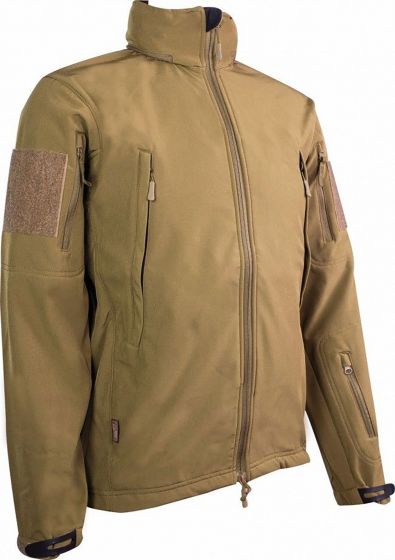 Triple Layered Highlander Tactical Soft Shell Jacket - Tan