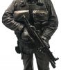 Police Specialist Firearms Officer With MP5 Satue close up of mp5