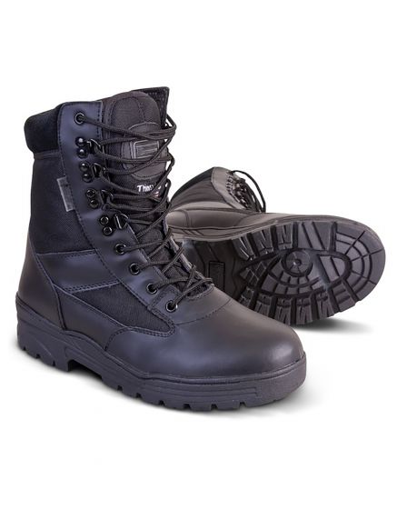 Cadet Patrol Boots - Half Leather/Half Cordura - Black