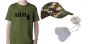 Kids Army T-shirt Cap & Dog Tags Set 
