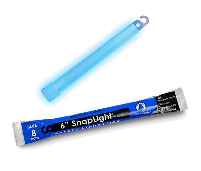 8 Hour 6” SnapLight (15cm) Blue lightstick (Cyalume® Branded) + wrapper