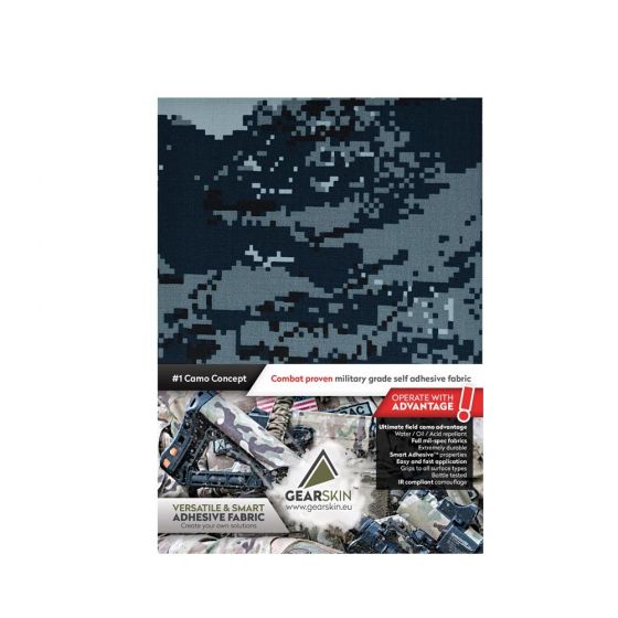 Gearskin Digital Navy Extra Adhesive Camouflage Fabric front