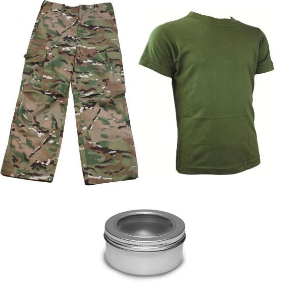 Kids Pack 3 HMTC Trousers, Olive T-shirt & Bug Viewer 
