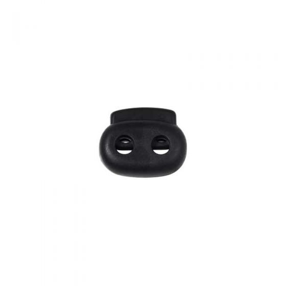 Double Slot Cord Lock Black 4/5mm (Spring Loaded)
