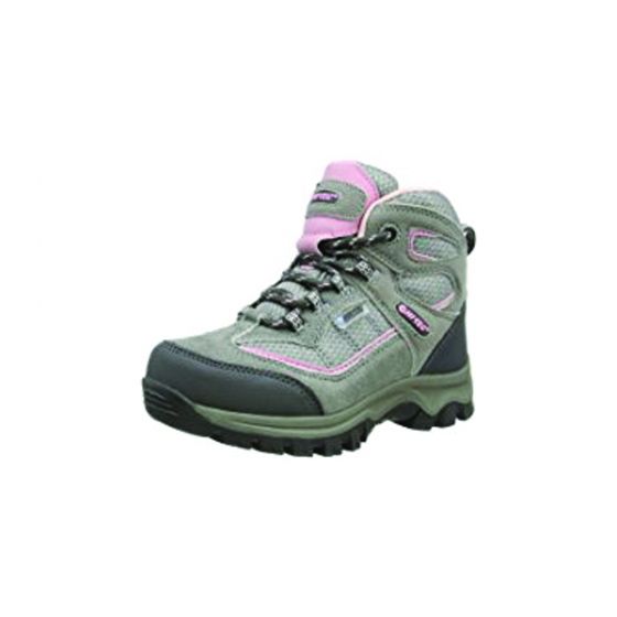 Hi-Tec Hillside Waterproof Junior Walking Boots Grey/Pink