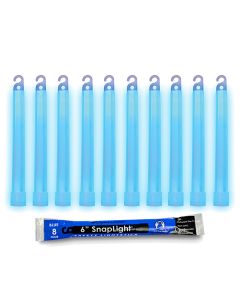 Box of 10 8 Hour 6” SnapLight (15cm) blue lightstick (Cyalume® Branded)