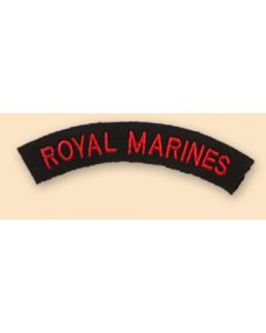 Royal Marines re-enactors shoulder titles (pair)