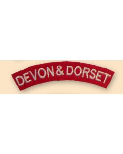 Devon and Dorset Shoulder Titles (pair)