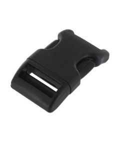 Duraflex 25mm Black Wienerlock Dog Collar Buckle - Male Adjust/Female Fix (1")