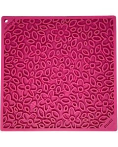 SodaPup Lick Mat - Enrichment EMAT with Flower Power Design - Pink Large