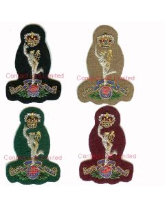 Royal Signals Officers Wire Embroided Cap / Beret Badge