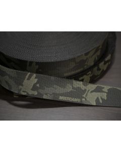 45mm - 1 3/4" Type 13 Double Sided Crye Multicam Black Webbing