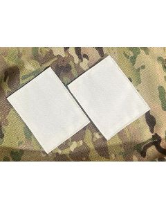 P Company Blanking Patches Velcro Backed for PCS Uniform - White (Pair)