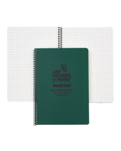 A5 Green Modestone Side Spiral Notebook - 50 Sheets