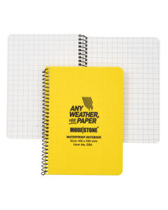 A6 Side Spiral Yellow Modestone Notebook - 50 Sheets
