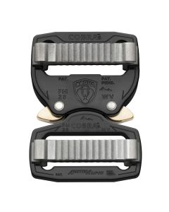 AustriAlpin 25mm / 1" Fashion Cobra Buckle Black - Dual Adjustable - FM25KVV
