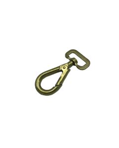 CL Solid Brass Swivel Square Eye Snap Hook (51mm x 25mm)